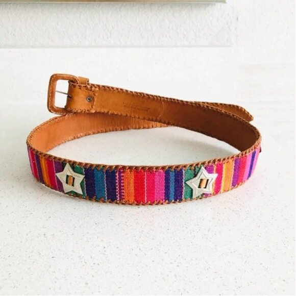 Vintage / Boho Southwestern Navajo Design Concho Belt - Picture 6 of 11